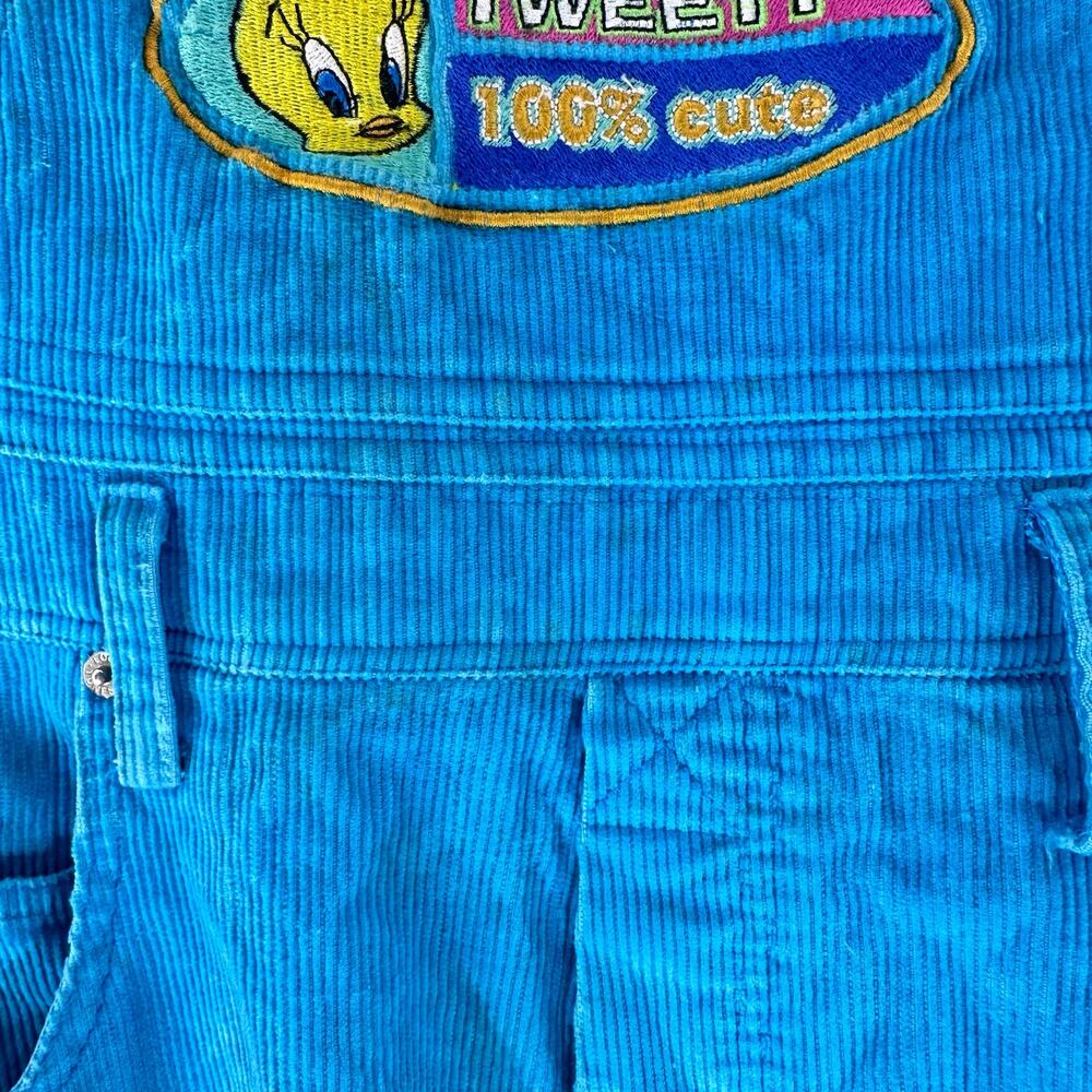Looney Tunes VTG Woman’s S Tweety Bird Short Overalls Cotton Summer Rare 90s Y2K - Picture 7 of 14
